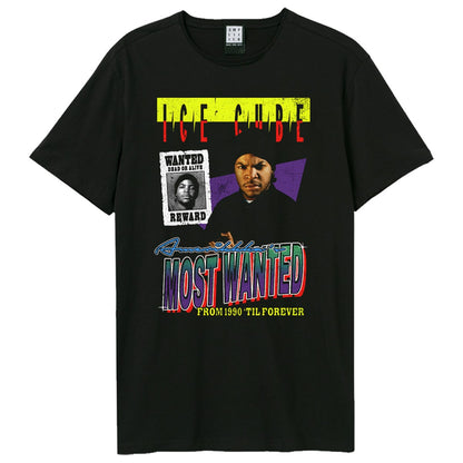 Black - Front - Amplified Unisex Adult Amerikkka´s Most Wanted Bootleg Ice Cube T-Shirt