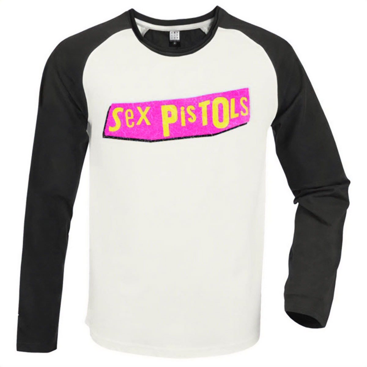 White-Charcoal - Front - Amplified Unisex Adult Driver Sex Pistols Vintage Logo Long-Sleeved T-Shirt