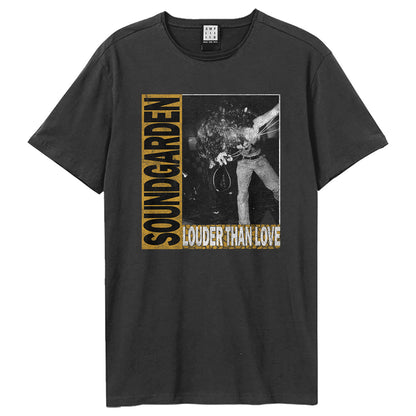 Charcoal - Front - Amplified Womens-Ladies Louder Than Love Soundgarden Vintage T-Shirt