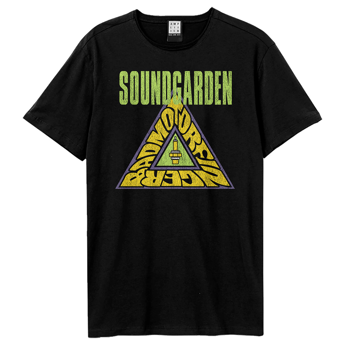 Black - Front - Amplified Unisex Adult Badmotorfinger Soundgarden Vintage Neon T-Shirt