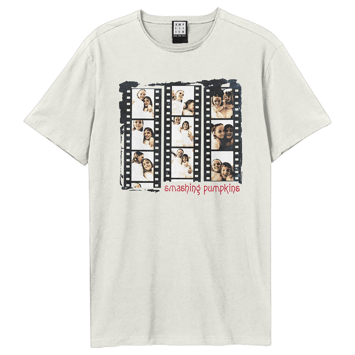 White - Front - Amplified Unisex Adult Dream Photo Reel The Smashing Pumpkins Vintage T-Shirt