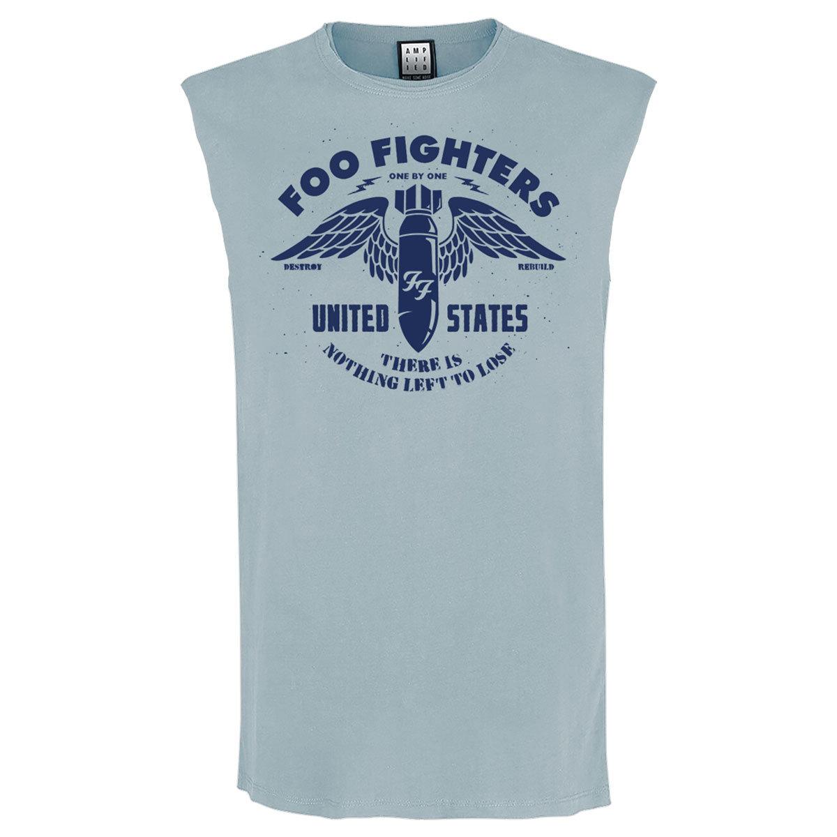 Strange Blue - Front - Amplified Mens One By One Foo Fighters Sleeveless Tank Top