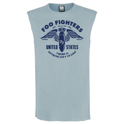 Strange Blue - Front - Amplified Mens One By One Foo Fighters Sleeveless Tank Top