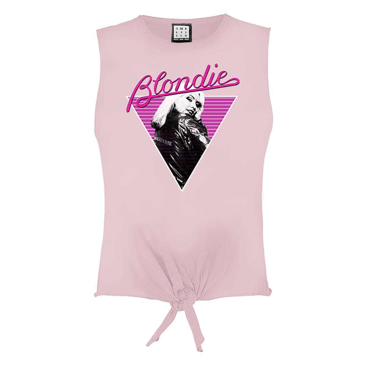 Pink 182 - Front - Amplified Womens-Ladies Blondie Sleeveless Crop Top