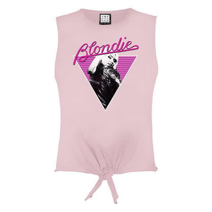 Pink 182 - Front - Amplified Womens-Ladies Blondie Sleeveless Crop Top