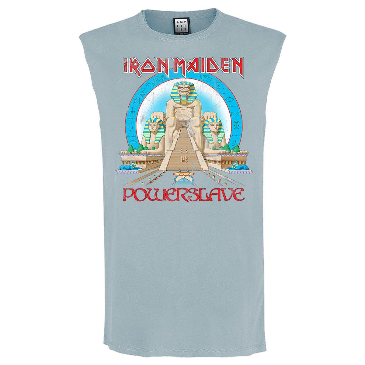 Strange Blue - Front - Amplified Unisex Adult Powerslave Iron Maiden Tank Top