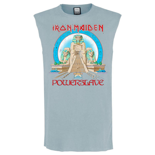 Strange Blue - Front - Amplified Unisex Adult Powerslave Iron Maiden Tank Top