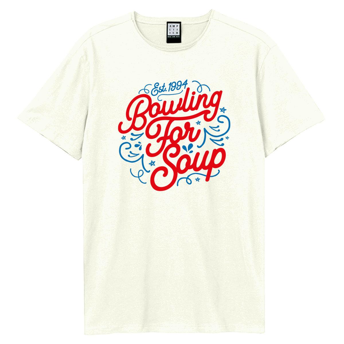 Vintage White - Front - Amplified Unisex Adult Swirly Bowling For Soup T-Shirt