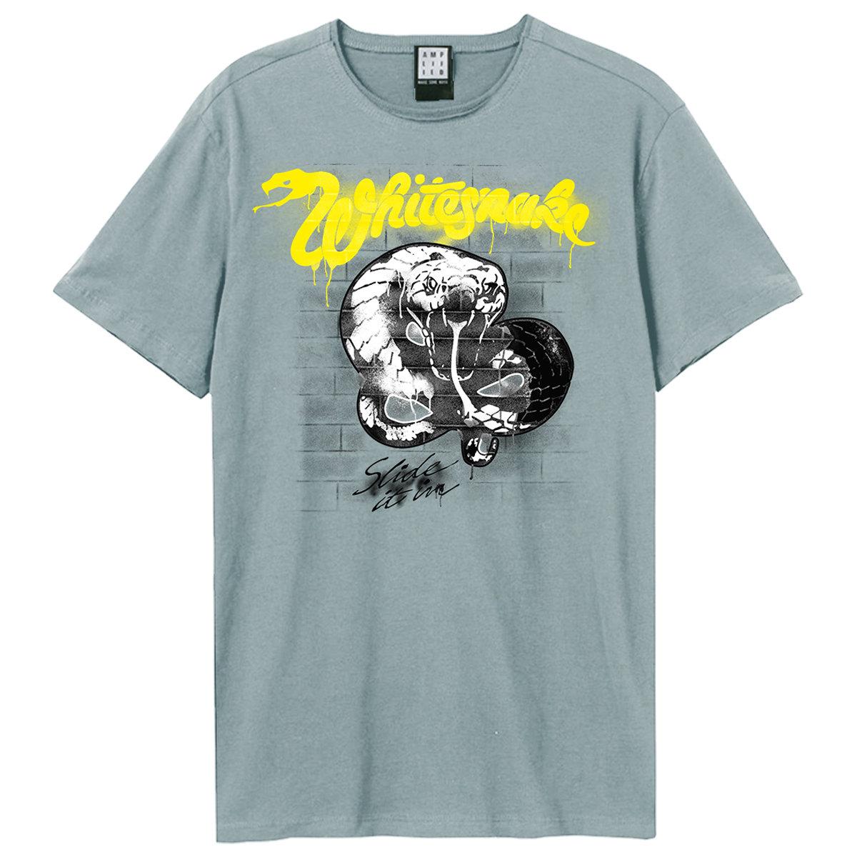 Strange Blue - Front - Amplified Unisex Adult Graffiti Whitesnake T-Shirt