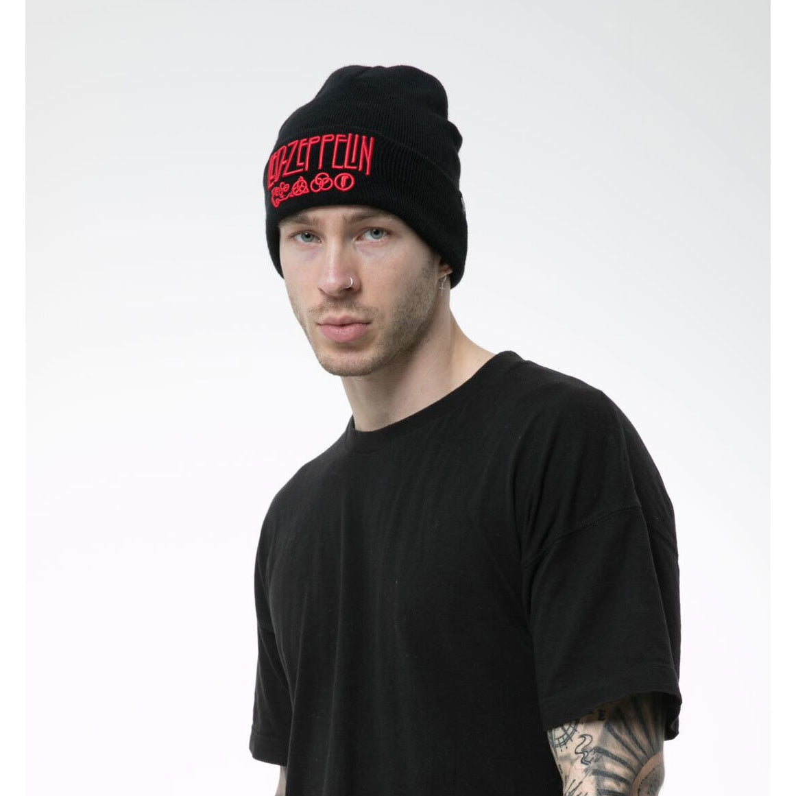 Black - Back - Amplified Unisex Adult Led Zeppelin Beanie