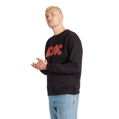 Charcoal - Side - Amplified Unisex Adult Power Up Logo AC-DC Sweatshirt