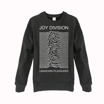 Charcoal - Front - Amplified Unisex Adult Unknown Pleasures Joy Division Sweatshirt