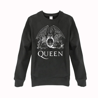 Charcoal - Front - Amplified Unisex Adult Royal Crest Queen Sweatshirt