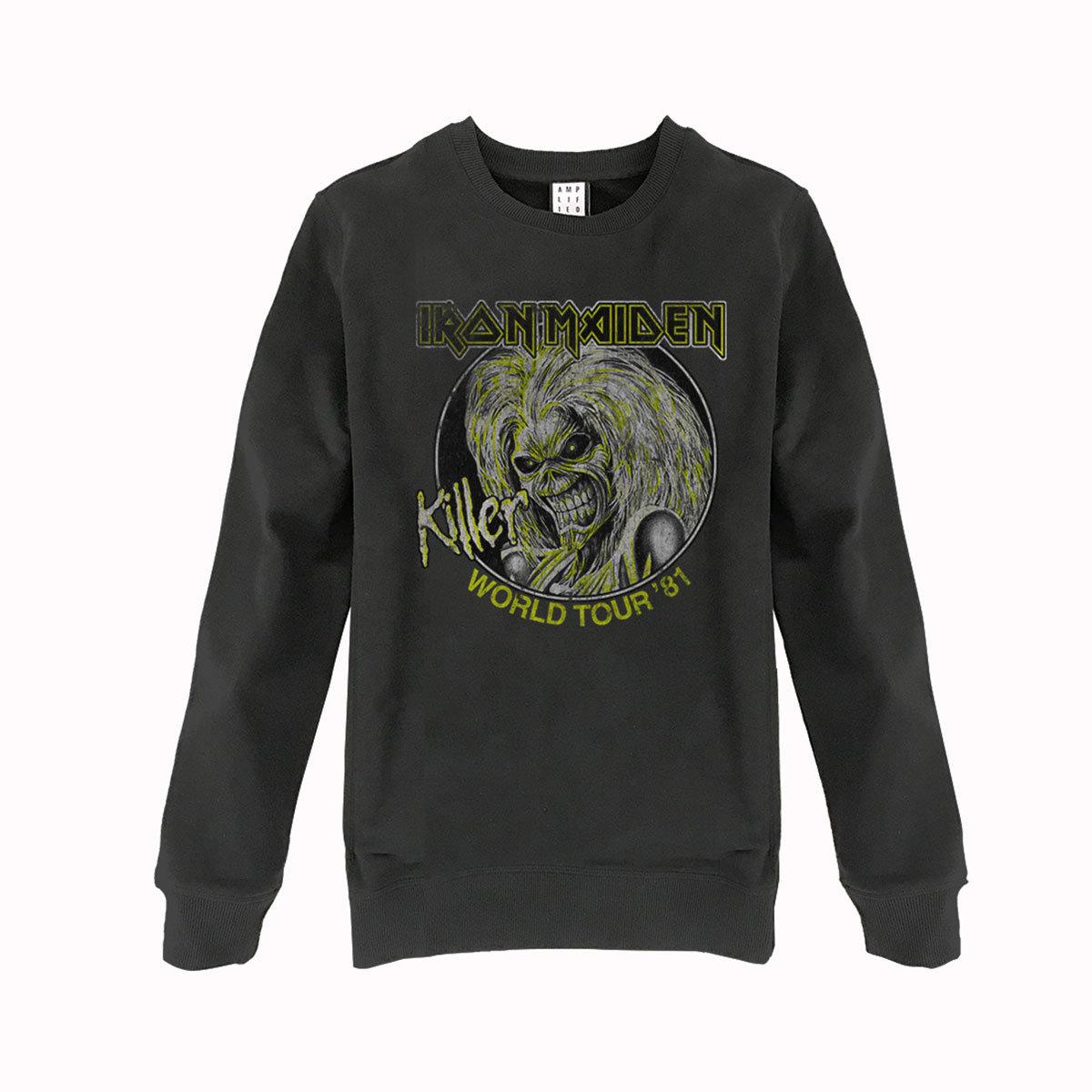 Charcoal - Front - Amplified Unisex Adult Killer Tour 81 Iron Maiden Sweatshirt