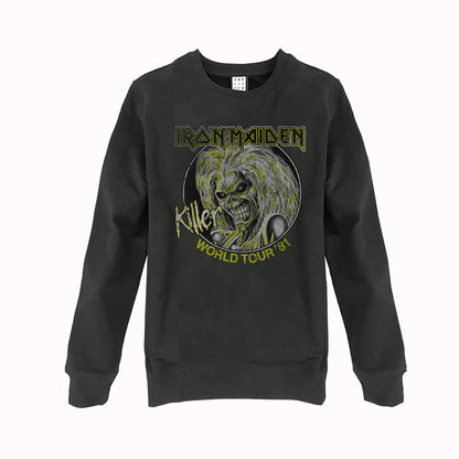 Charcoal - Front - Amplified Unisex Adult Killer Tour 81 Iron Maiden Sweatshirt