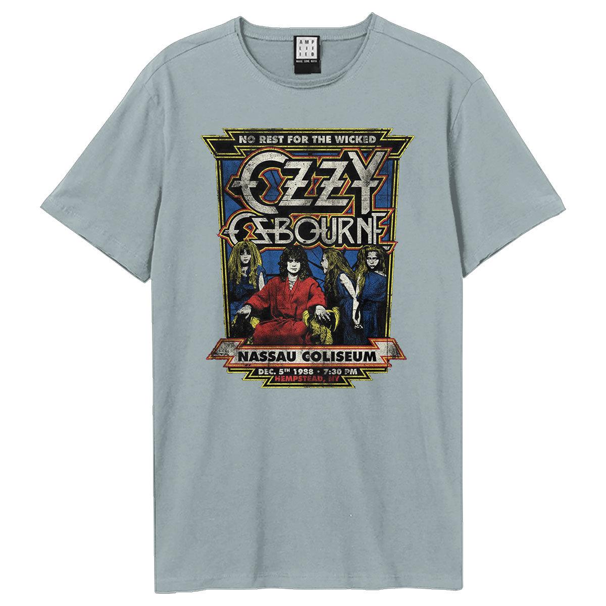Strange Blue - Front - Amplified Unisex Adult No Rest For The Wicked Ozzy Osbourne T-Shirt