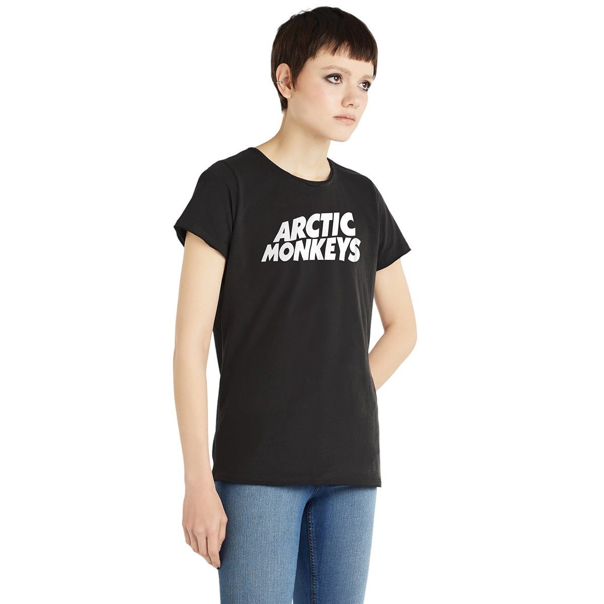 Charcoal - Back - Amplified Unisex Adult Wave Logo T-Shirt