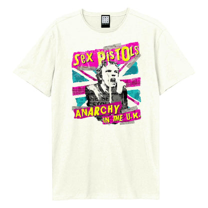 Vintage White - Front - Amplified Unisex Adult Anarchy In The Uk Sex Pistols T-Shirt