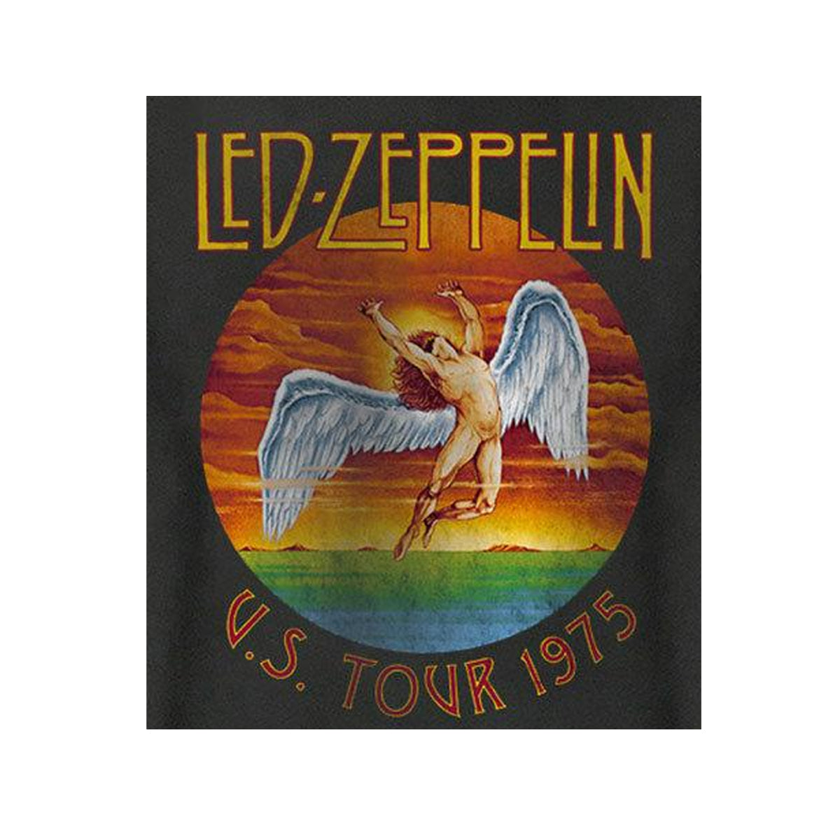 Charcoal - Side - Amplified Unisex Adult US Tour 1975 Led Zeppelin Sweatshirt