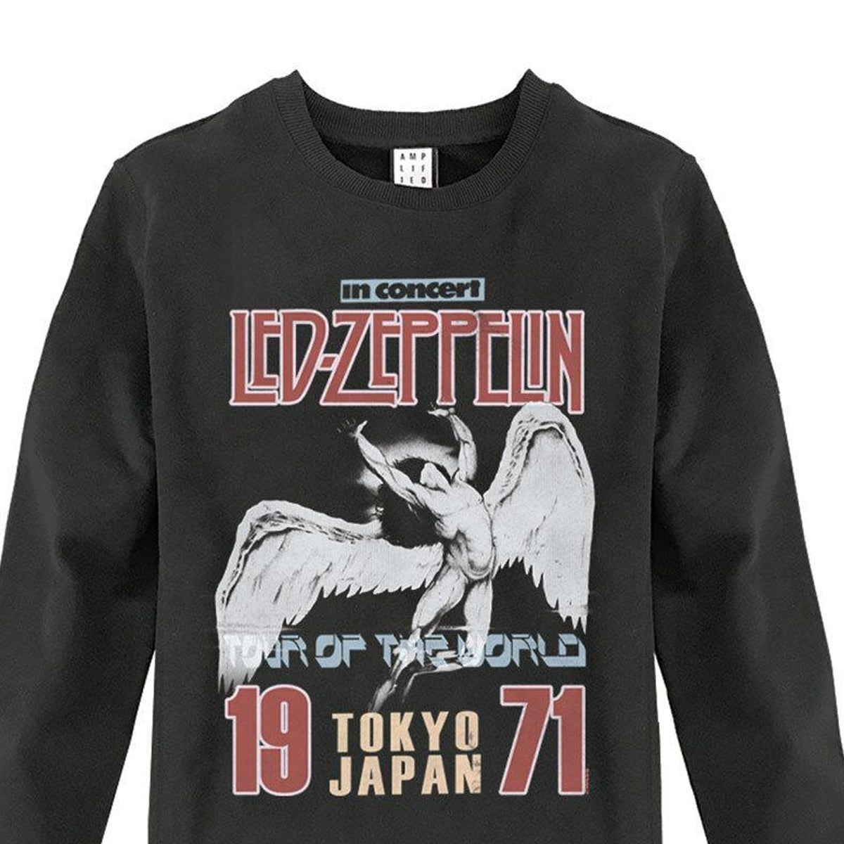 Charcoal - Back - Amplified Unisex Adult Tokyo 71 Led Zeppelin Sweatshirt