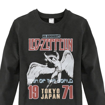 Charcoal - Back - Amplified Unisex Adult Tokyo 71 Led Zeppelin Sweatshirt