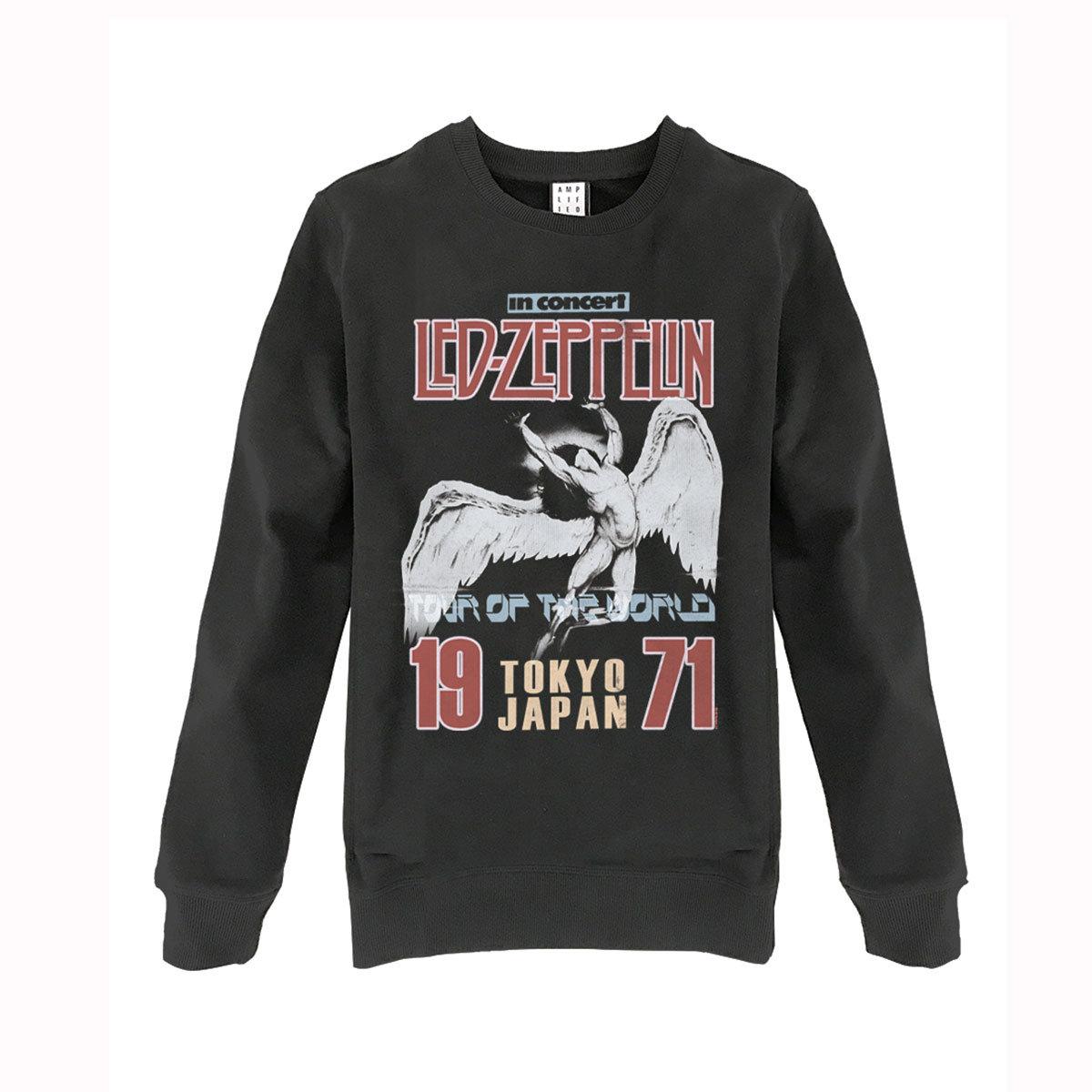 Charcoal - Front - Amplified Unisex Adult Tokyo 71 Led Zeppelin Sweatshirt