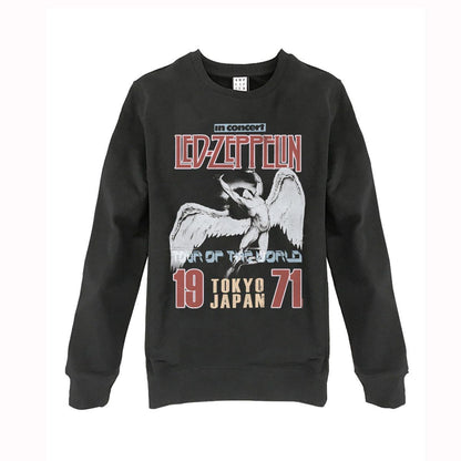 Charcoal - Front - Amplified Unisex Adult Tokyo 71 Led Zeppelin Sweatshirt