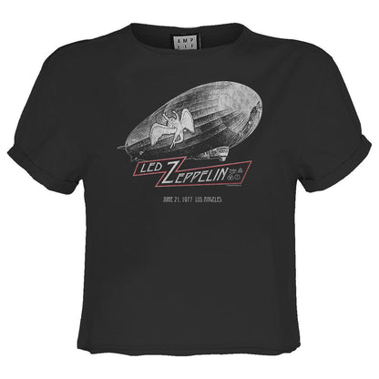 Charcoal - Front - Amplified Womens-Ladies Dazed And Confused Led Zeppelin Crop Top