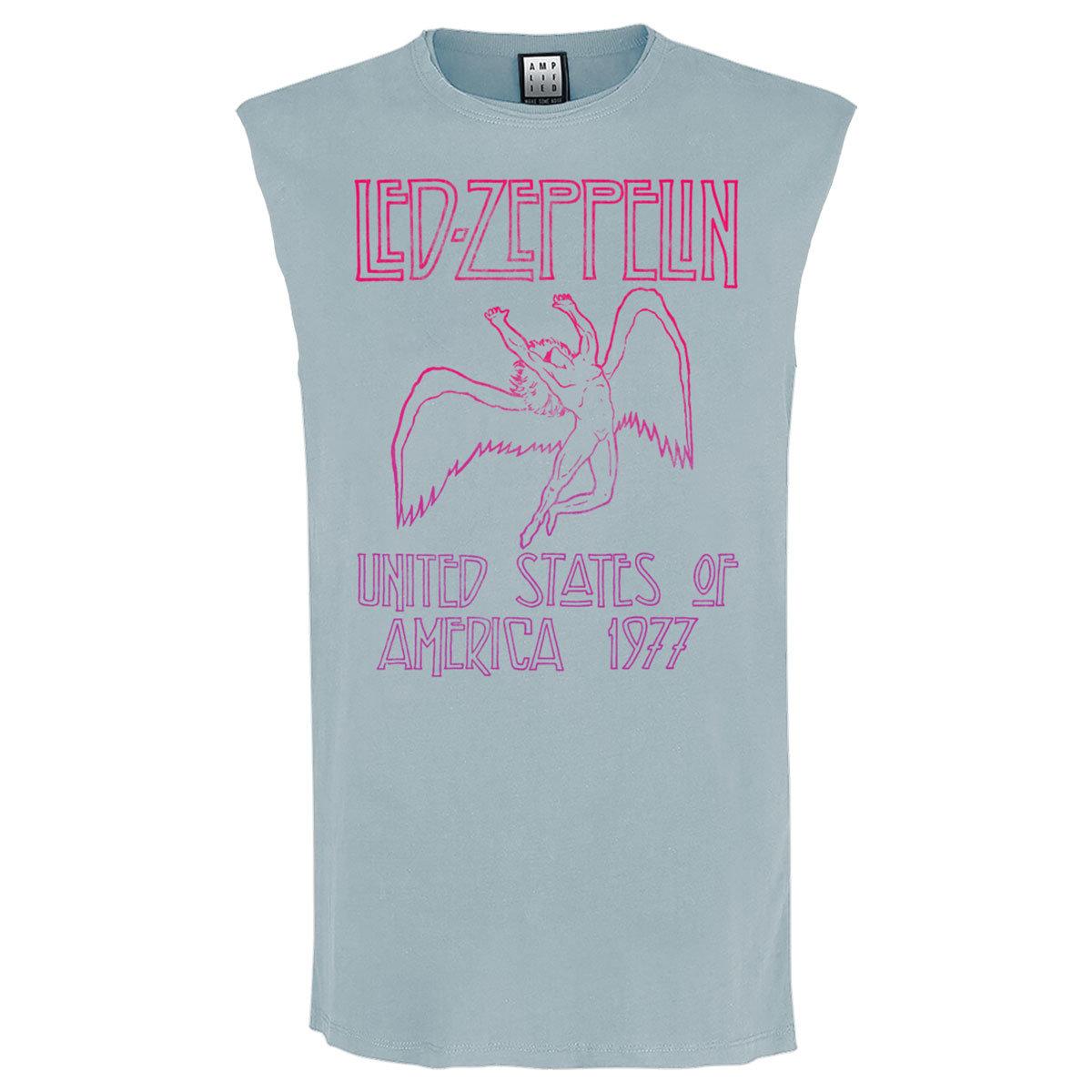 Strange Blue - Front - Amplified Unisex Adult 77 Gradient Led Zeppelin Sleeveless Tank Top