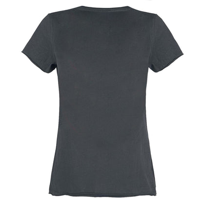 Charcoal - Back - Amplified Womens-Ladies AC-DC Logo T-Shirt