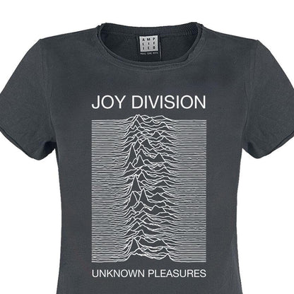 Charcoal - Back - Amplified Womens-Ladies Unknown Pleasures Joy Division T-Shirt