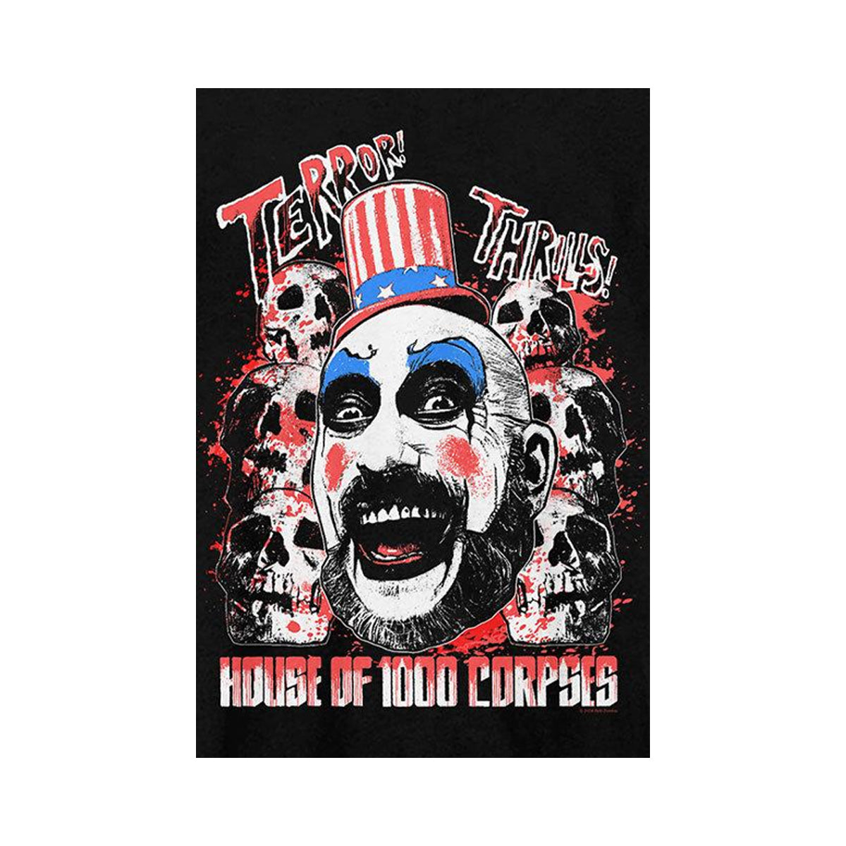 Black - Side - Amplified Unisex Adult House Of 1000 Corpses Terror Thrills Rob Zombie T-Shirt