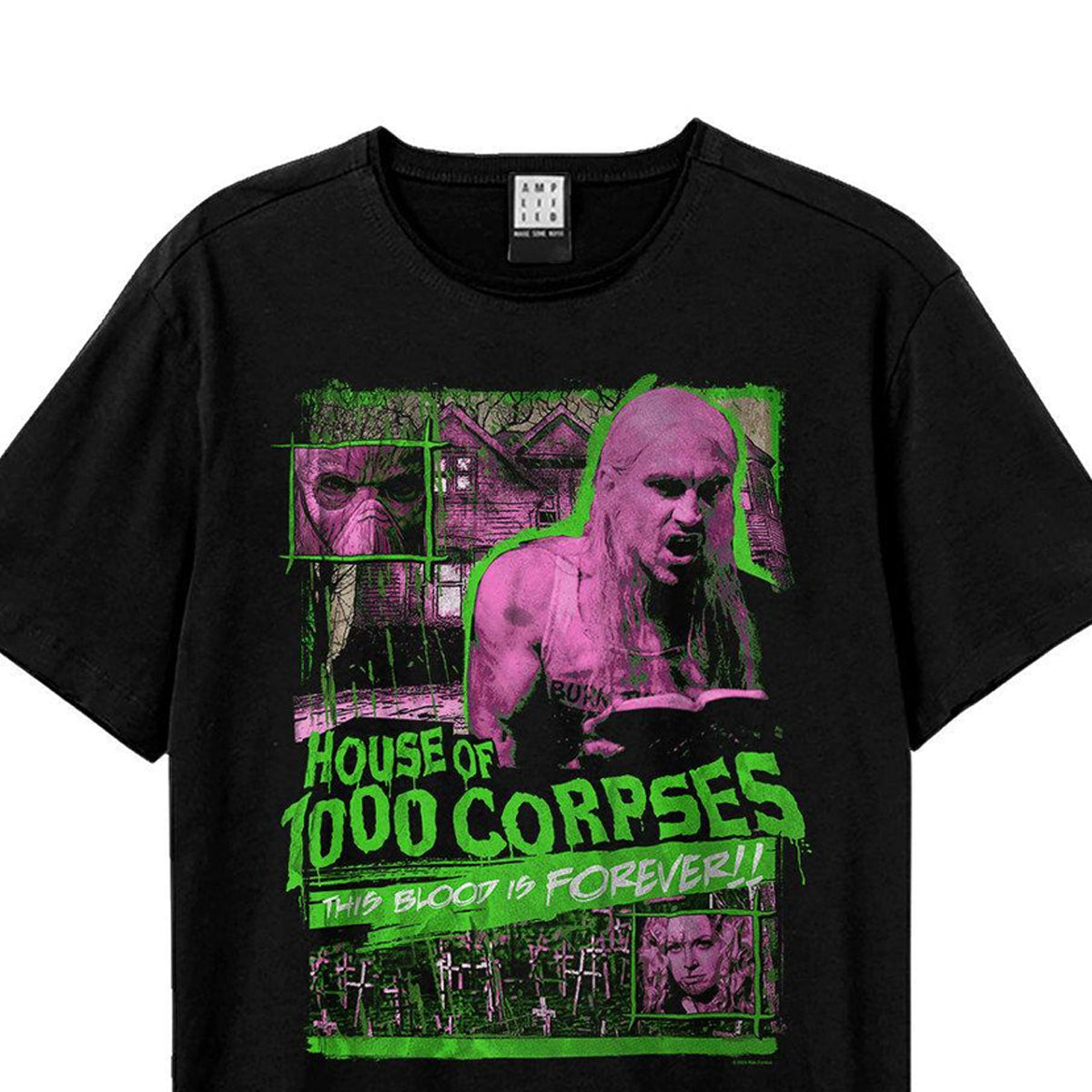 Black - Back - Amplified Unisex Adult House Of 1000 Corpses This Blood Forever Rob Zombie T-Shirt