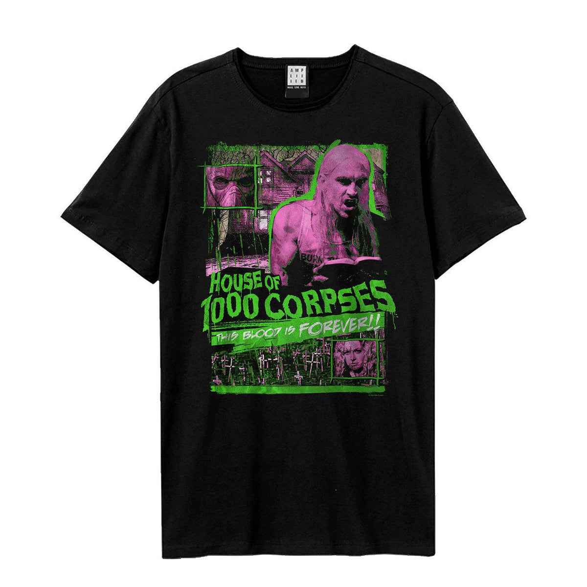 Black - Front - Amplified Unisex Adult House Of 1000 Corpses This Blood Forever Rob Zombie T-Shirt