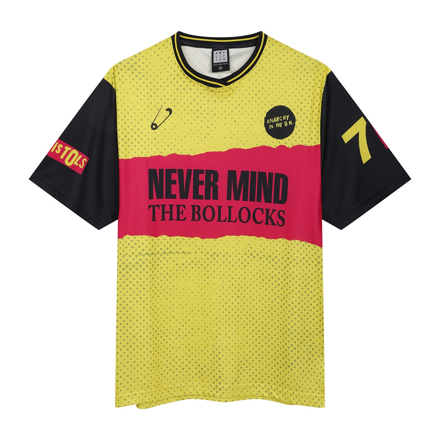 Yellow - Front - Amplified Unisex Adult Never Mind The Bollocks Rock FC Sex Pistols T-Shirt