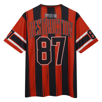 Red-Black - Back - Amplified Unisex Adult Appetite For Destruction Rock Fc Guns N Roses T-Shirt