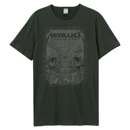 Charcoal - Front - Amplified Unisex Adult The Black Album Metallica T-Shirt
