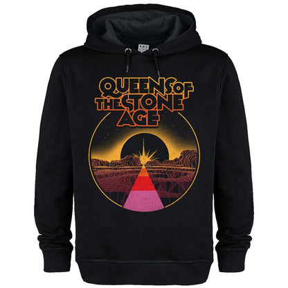 Black - Front - Amplified Unisex Adult Eye Of The Moon Queens Of The Stone Age Hoodie
