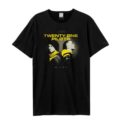 Black - Front - Amplified Unisex Adult Back To Back Twenty One Pilots T-Shirt