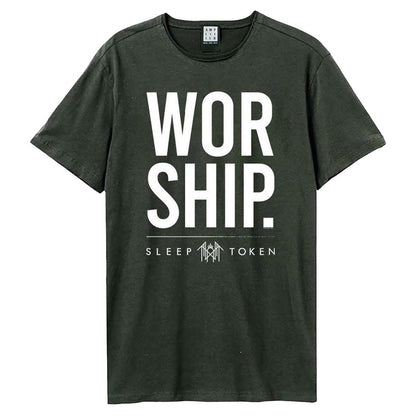 Charcoal - Front - Amplified Unisex Adult Worship Sleep Token T-Shirt