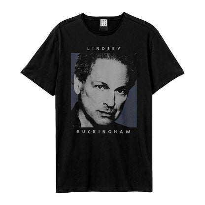 Black - Front - Amplified Unisex Adult Profile Lindsey Buckingham T-Shirt