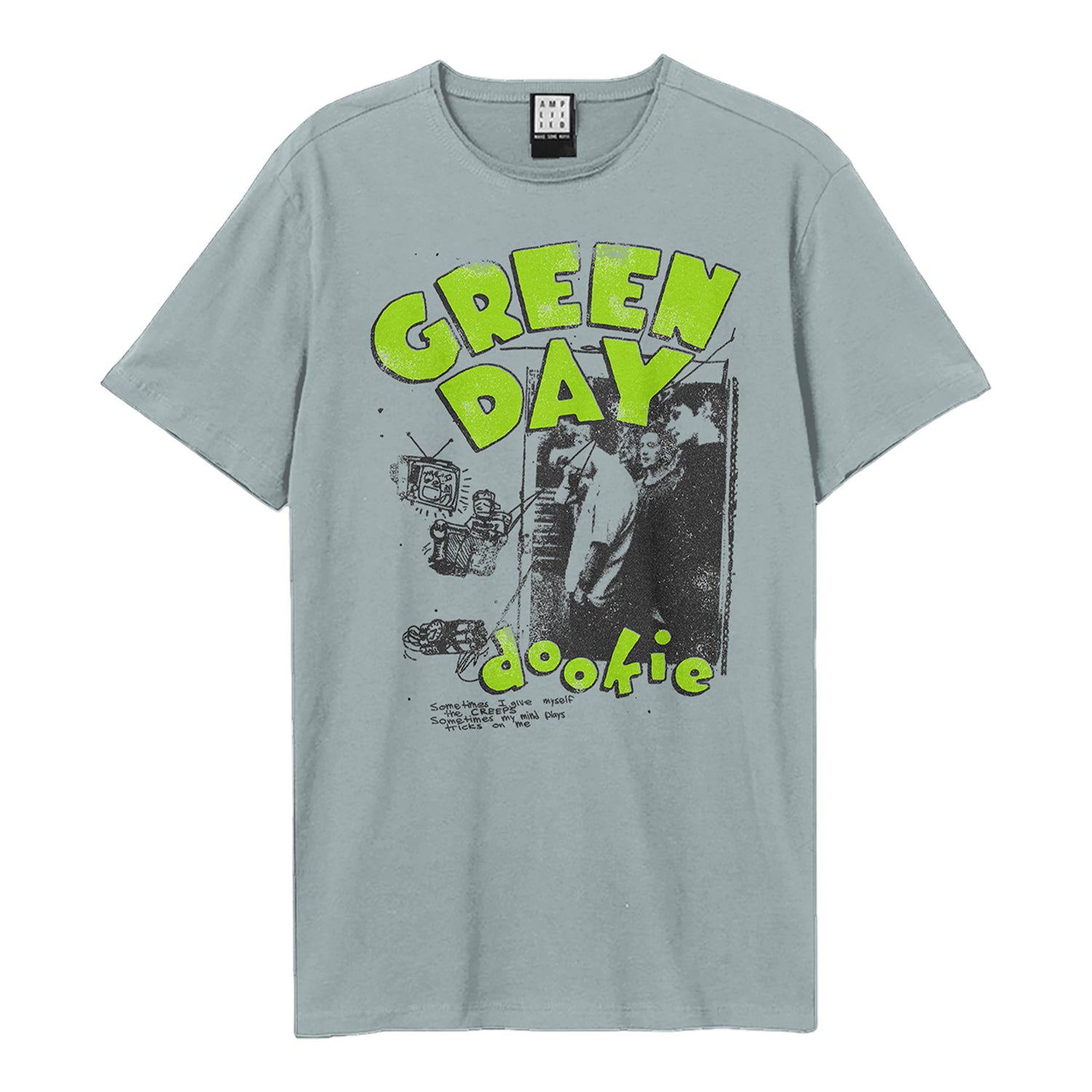 Strange Blue - Front - Amplified Unisex Adult Dookie Sketch Green Day T-Shirt
