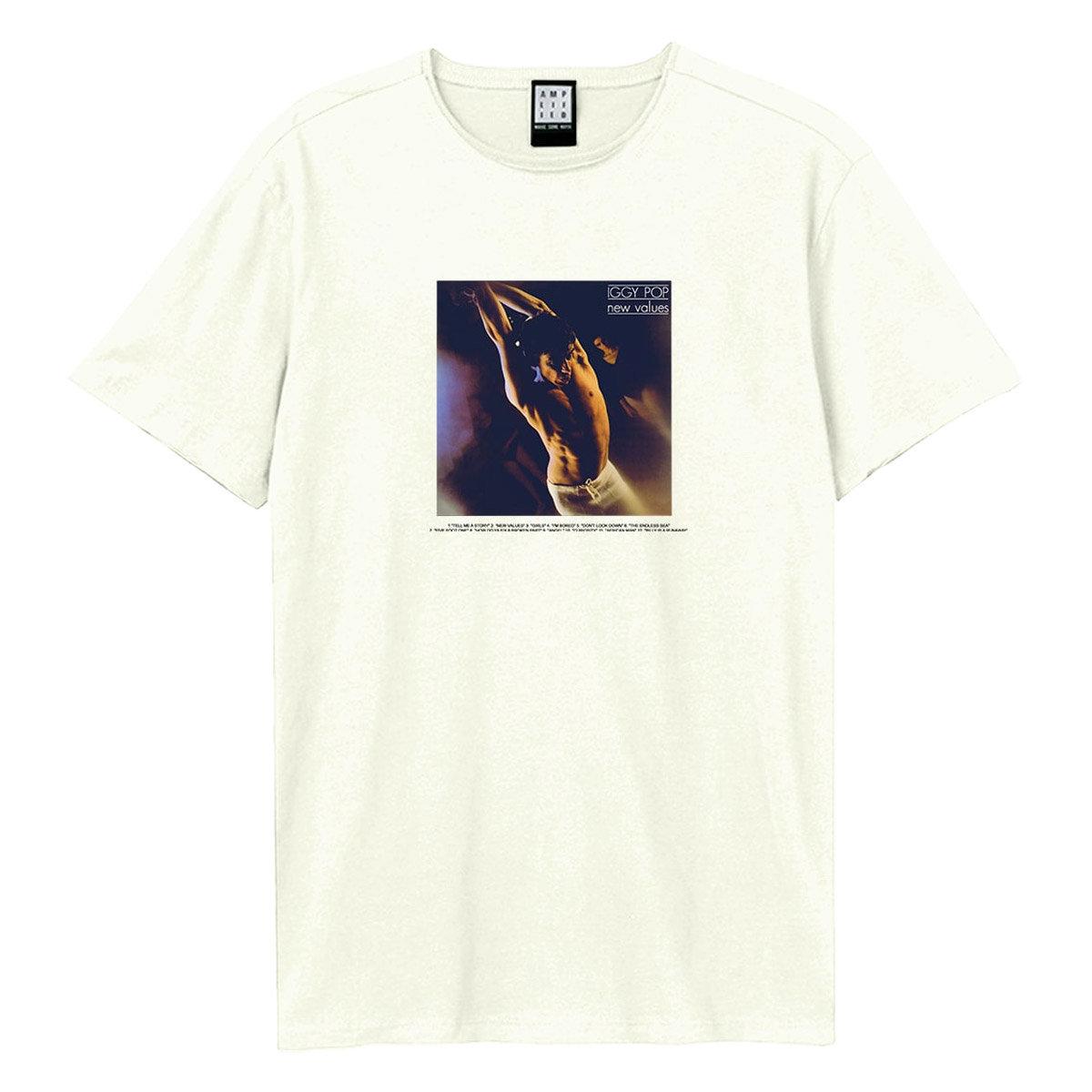 Vintage White - Front - Amplified Unisex Adult New Values Iggy Pop Back Print T-Shirt