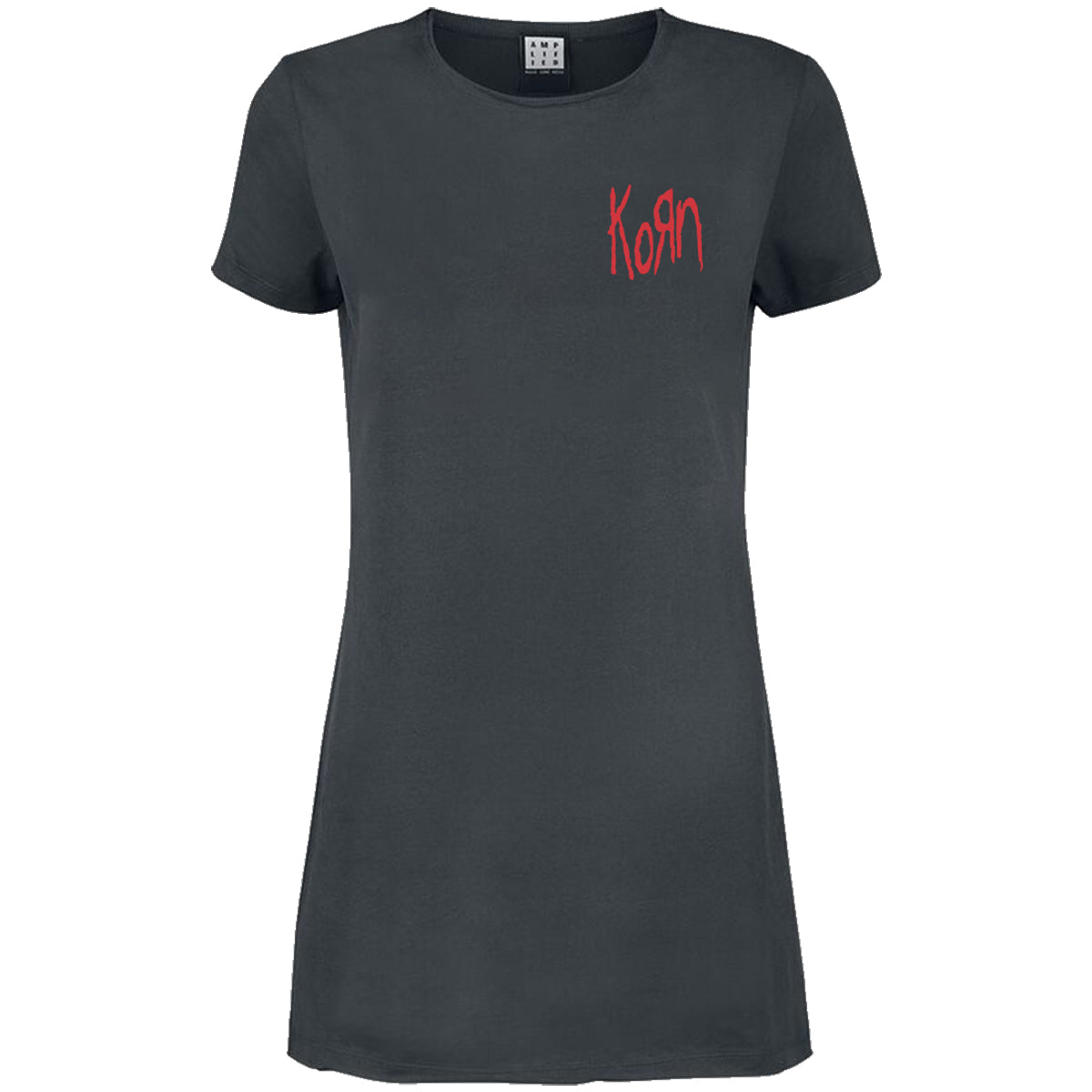 Charcoal - Front - Amplified Womens-Ladies Lineart Issues Korn T-Shirt