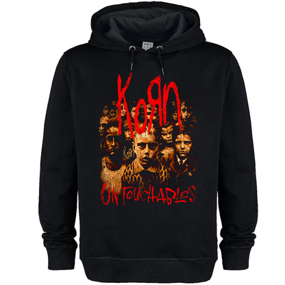 Black - Front - Amplified Womens-Ladies Untouchables Korn Hoodie