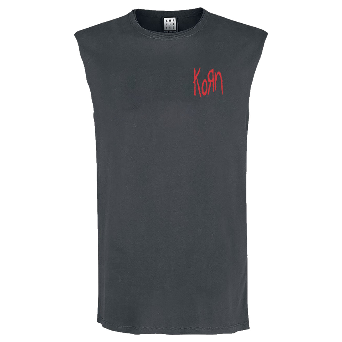 Charcoal - Front - Amplified Unisex Adult Lineart Issues Korn Tank Top