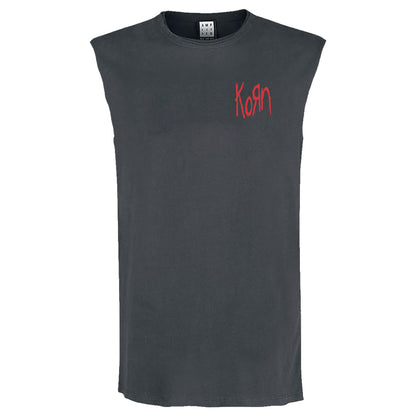 Charcoal - Front - Amplified Unisex Adult Lineart Issues Korn Tank Top