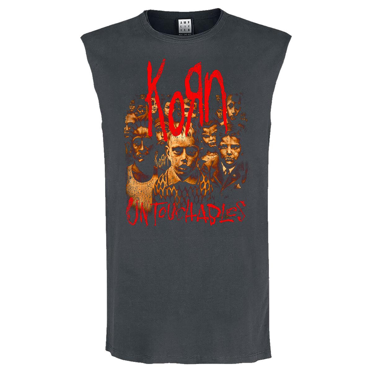 Charcoal - Front - Amplified Unisex Adult Untouchables Korn Tank Top