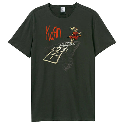 Charcoal - Front - Amplified Womens-Ladies Follow The Leader Hopscotch Korn T-Shirt