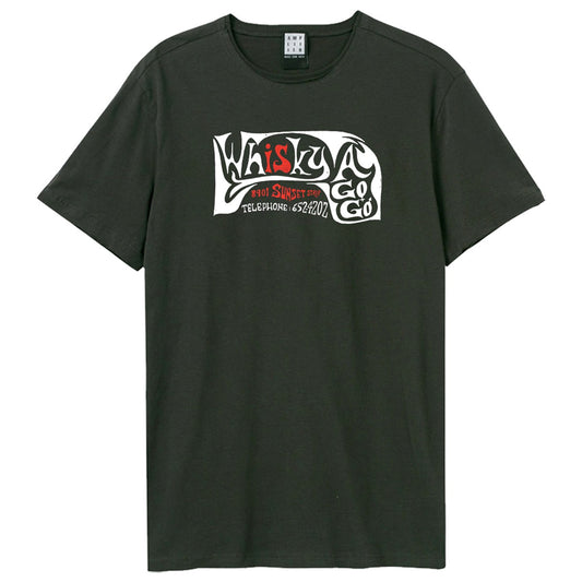 Charcoal - Front - Amplified Unisex Adult Sunset Strip Whisky A Go Go T-Shirt
